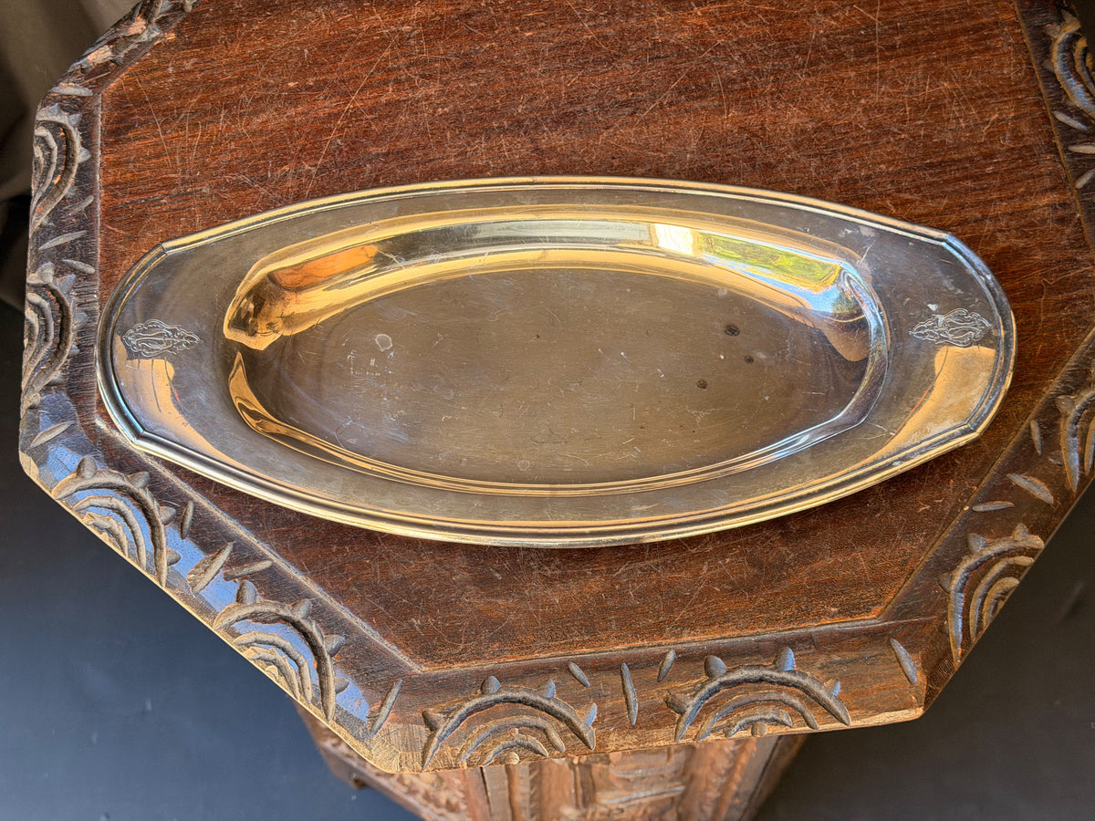 Oneida Community Plate Bird of Paradise Silverplate Bread Tray 14" 12950 1920s