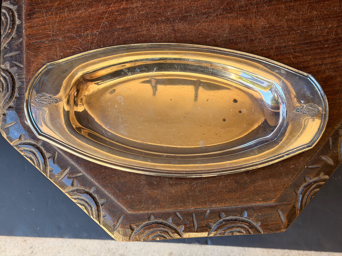 Oneida Community Plate Bird of Paradise Silverplate Bread Tray 14" 12950 1920s