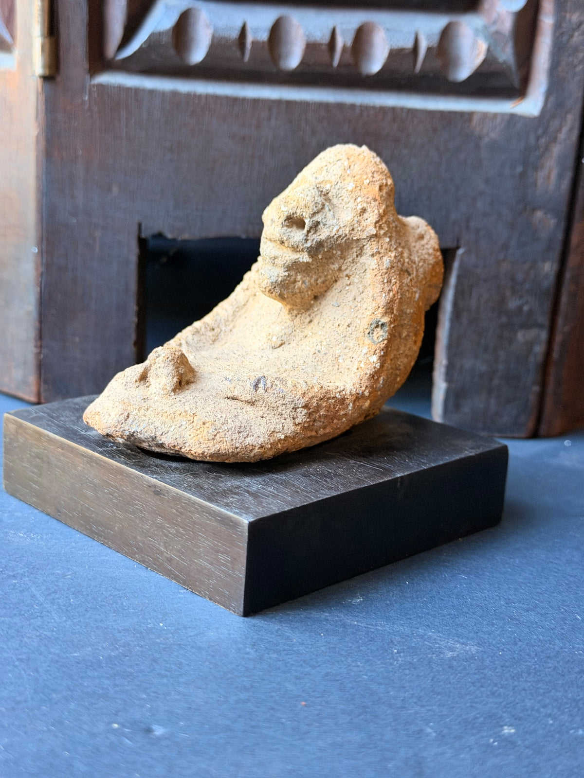 Nok Sokoto Terracotta Seated Ape-like Figure Ex Barnes 3.5in - Age Untested