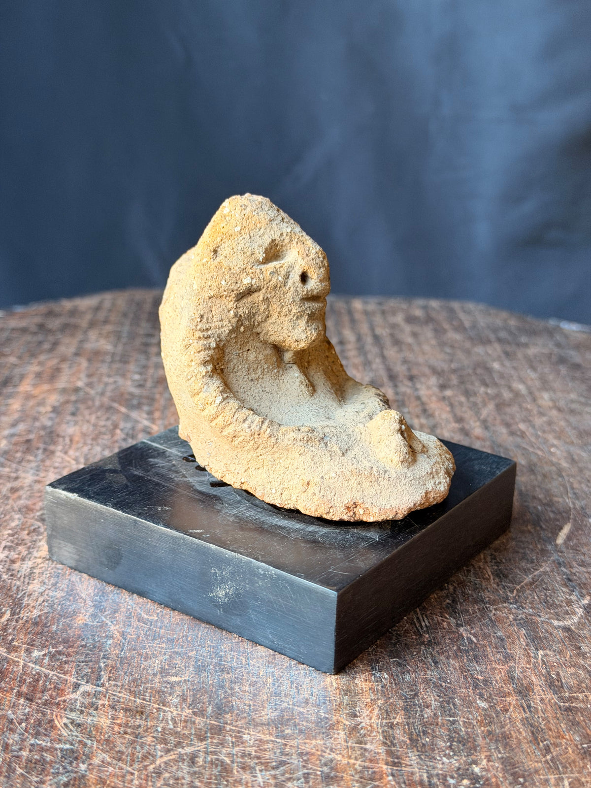 Nok Sokoto Terracotta Seated Ape-like Figure Ex Barnes 3.5in - Age Untested