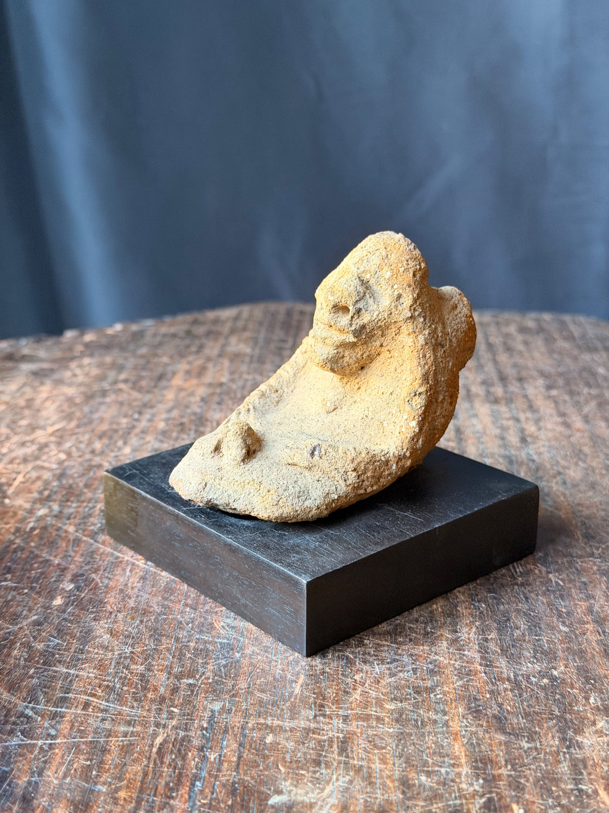Nok Sokoto Terracotta Seated Ape-like Figure Ex Barnes 3.5in - Age Untested