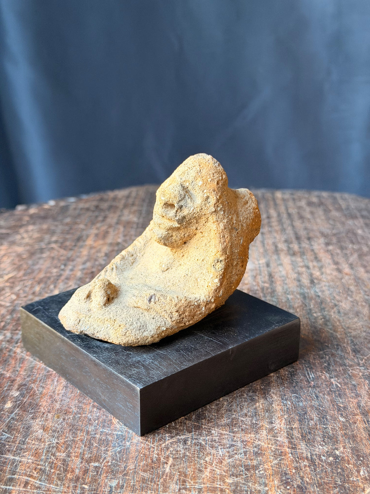 Nok Sokoto Terracotta Seated Ape-like Figure Ex Barnes 3.5in - Age Untested