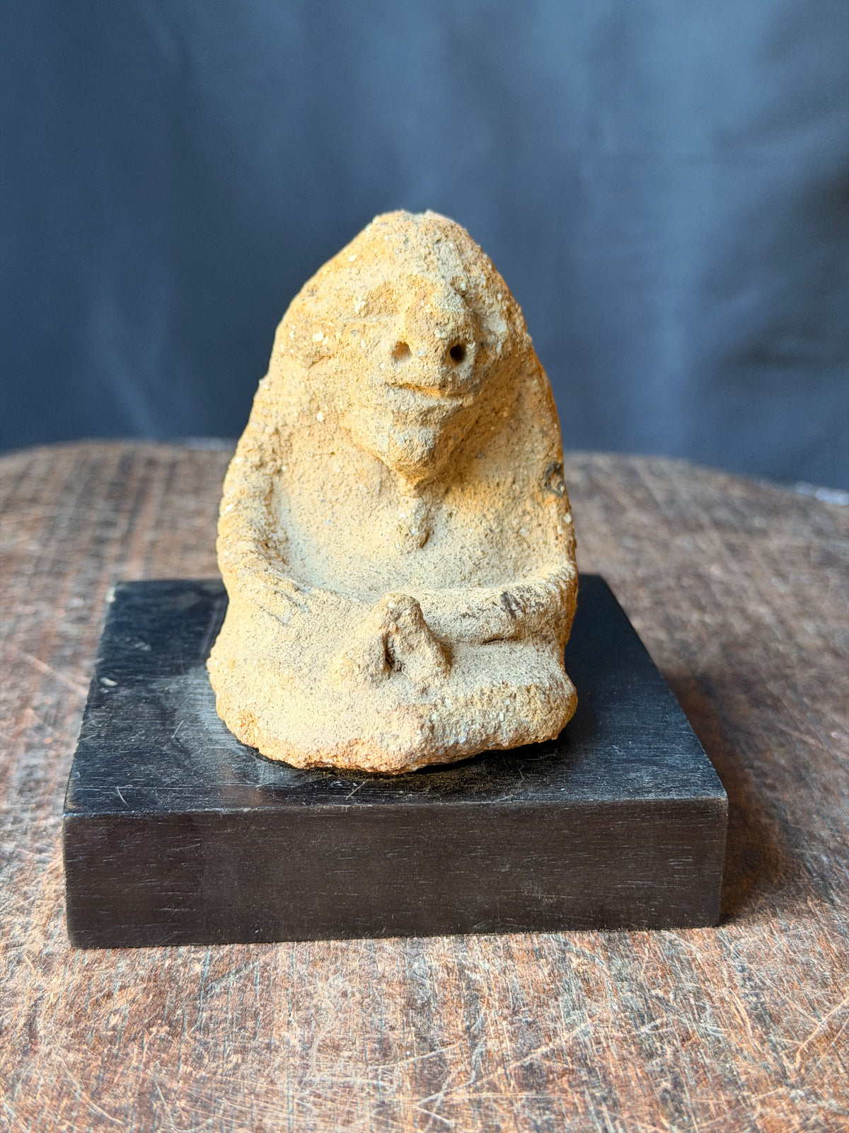 Nok Sokoto Terracotta Seated Ape-like Figure Ex Barnes 3.5in - Age Untested
