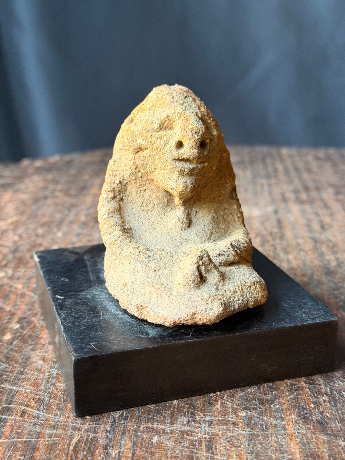 Nok Sokoto Terracotta Seated Ape-like Figure Ex Barnes 3.5in - Age Untested