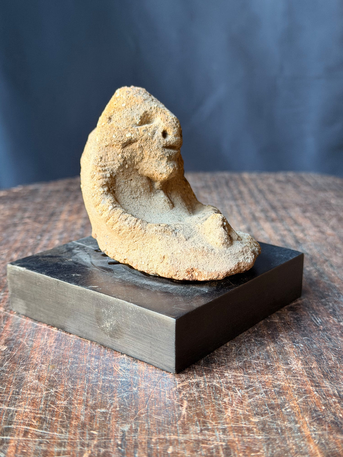 Nok Sokoto Terracotta Seated Ape-like Figure Ex Barnes 3.5in - Age Untested