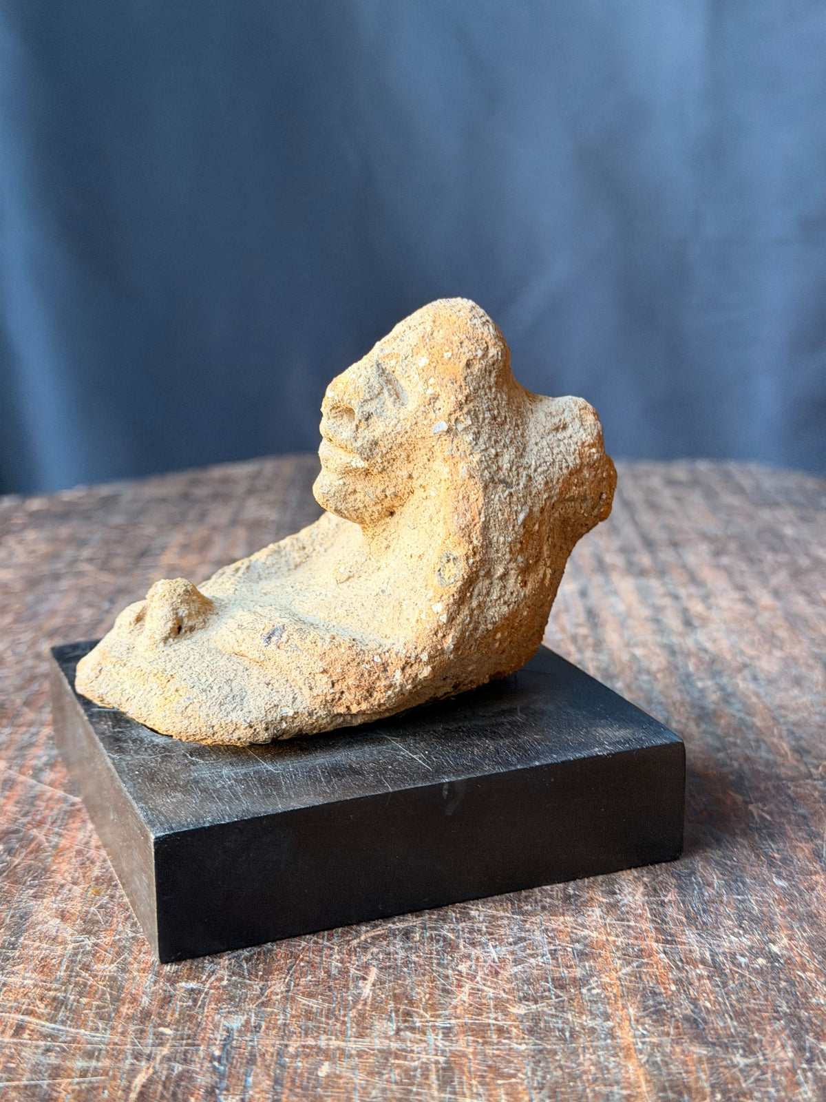 Nok Sokoto Terracotta Seated Ape-like Figure Ex Barnes 3.5in - Age Untested