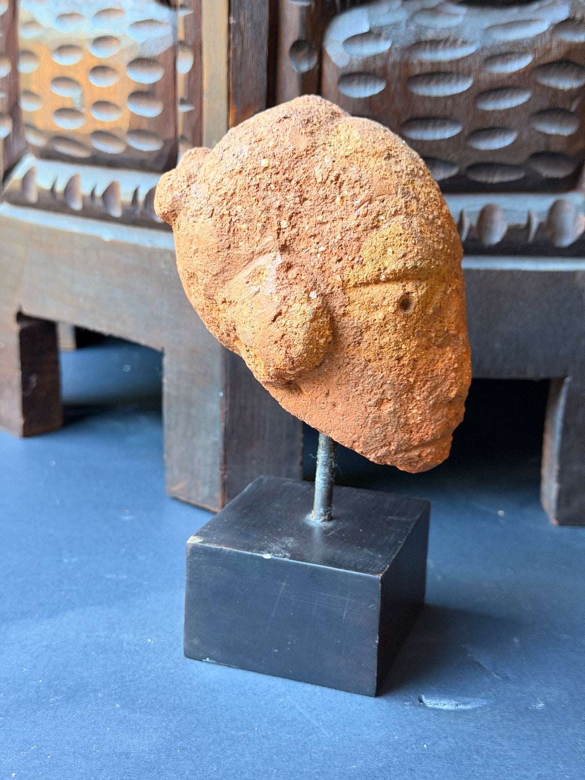 Nok Terracotta Head Coiffure Buns Large Ears Ex Barnes 4.3in - Age Untested