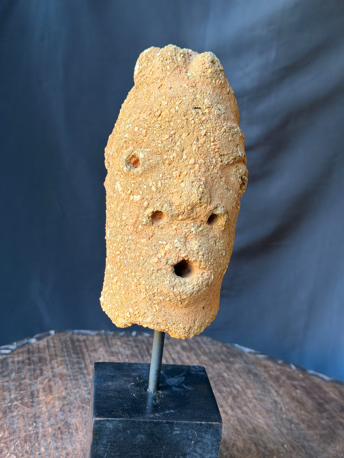 Nok Terracotta Elongated Head on Stand Nigeria Ex Barnes 6.5in - Age Untested