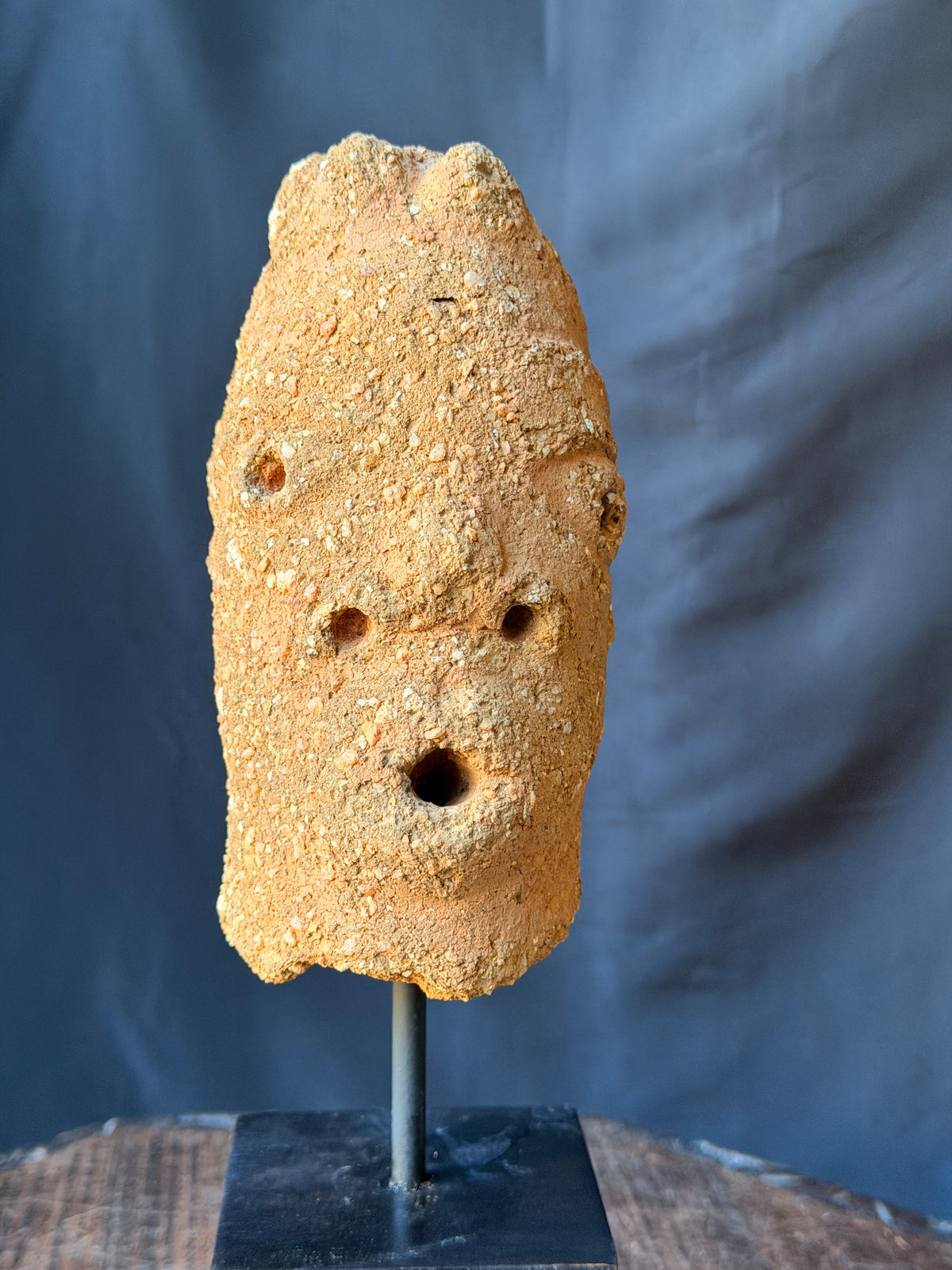 Nok Terracotta Elongated Head on Stand Nigeria Ex Barnes 6.5in - Age Untested