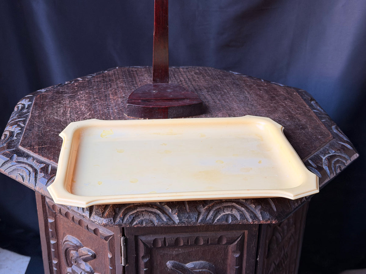 Antique Art Deco French Ivory Celluloid Vanity Dresser Tray Ivory Cathedral 11x8