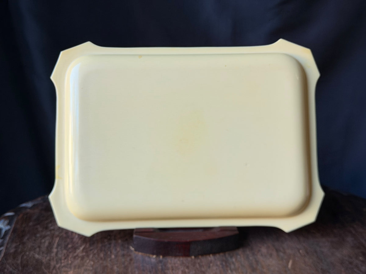 Antique Art Deco French Ivory Celluloid Vanity Dresser Tray Ivory Cathedral 11x8