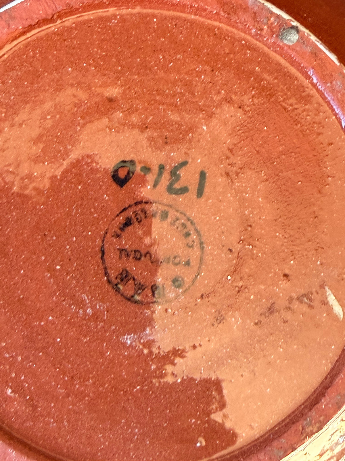 Vintage Portuguese Terracotta Pucara Pot Cruz da Legua Frango na Pucara 8" - view 2