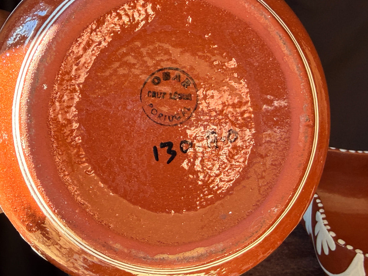 Vintage Portuguese Terracotta Caldeirada Stew Pot & Bowl Cruz da Legua 7" - view 2