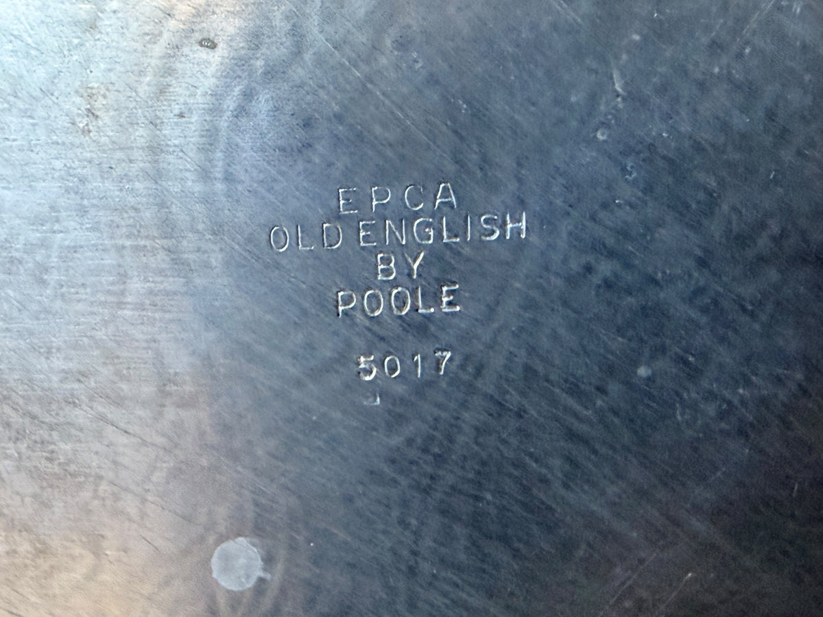 Vintage Poole Old English Silverplate Round Tray EPCA 5017 Chased Scroll Rim 12"
