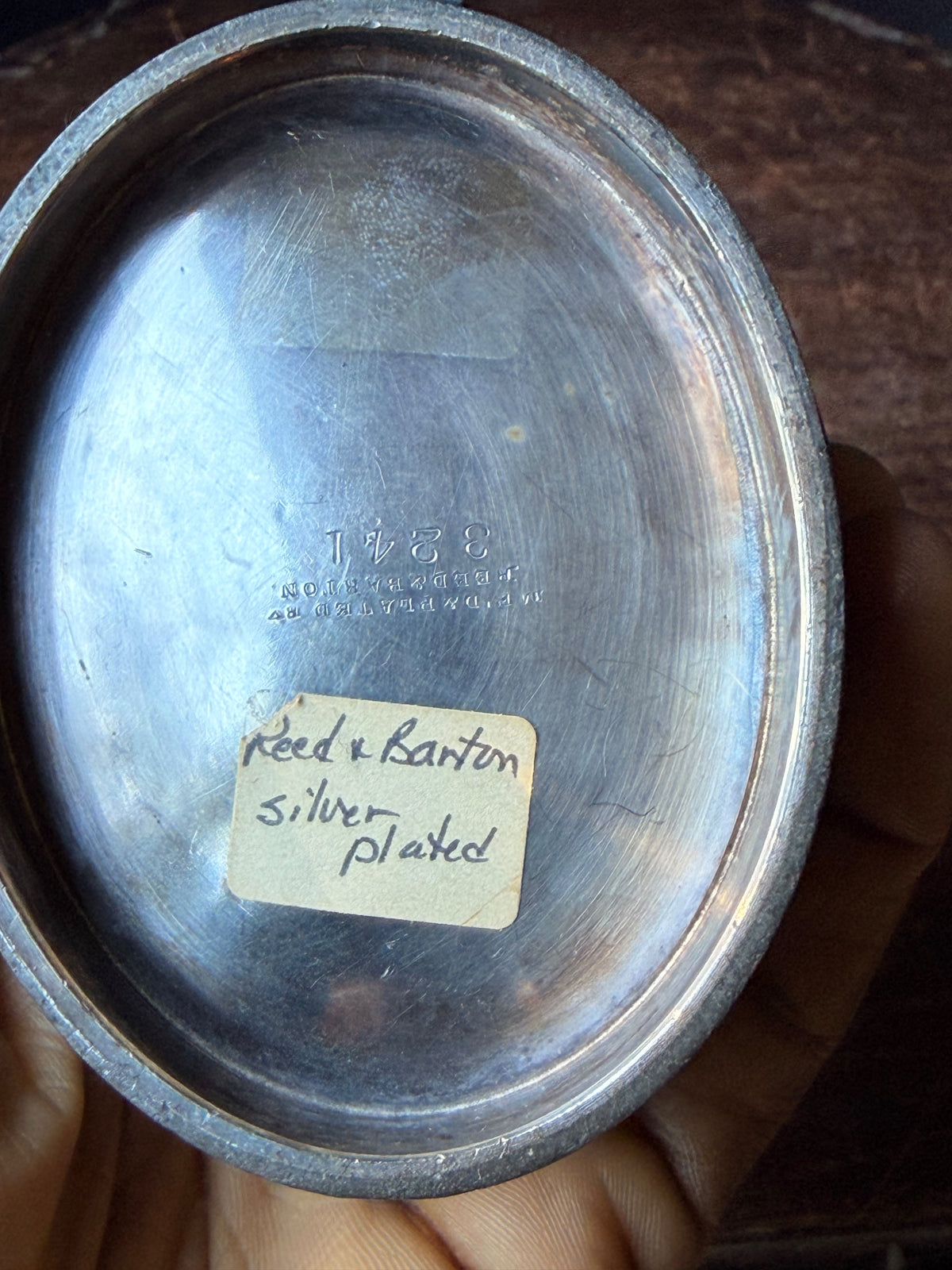 Antique Reed & Barton Silverplate Syrup Pitcher Hinged Lid 3241 Victorian 6 in