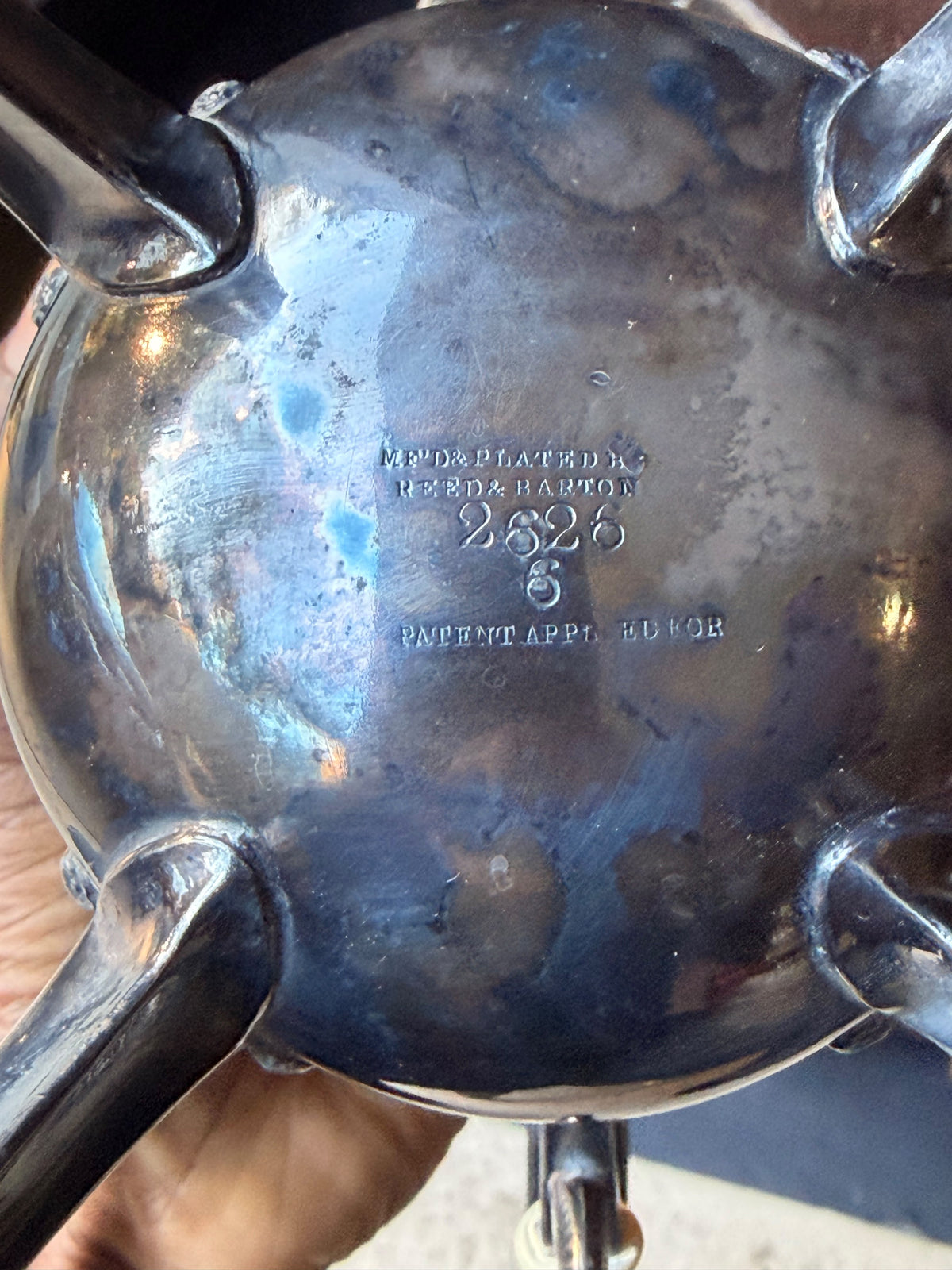 Reed & Barton Victorian Silverplate Teapot Egyptian Revival Sphinx Finial 2626