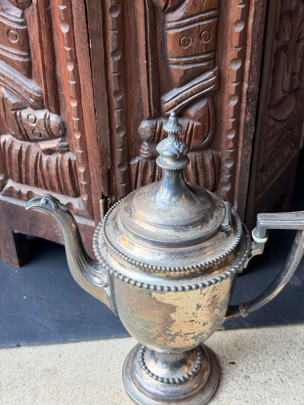 Victorian Reed & Barton Silverplate Coffee Pot Eagle Spout Pattern 1927 10.5in