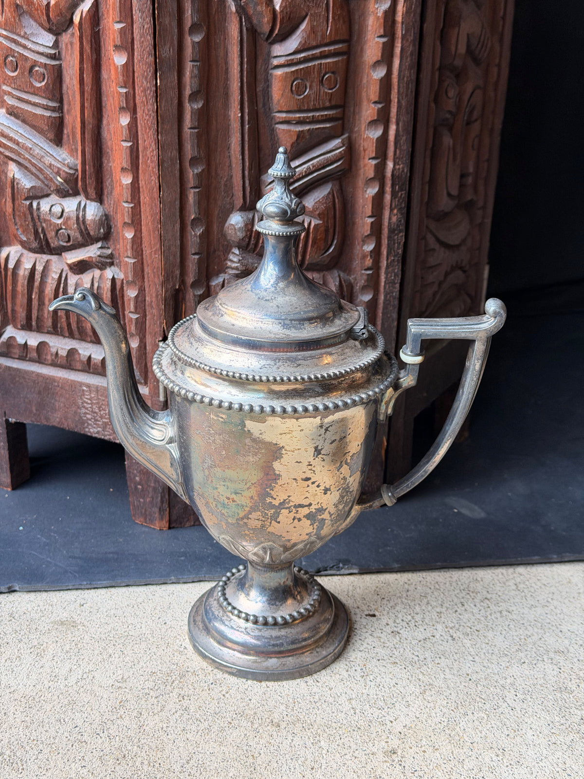 Victorian Reed & Barton Silverplate Coffee Pot Eagle Spout Pattern 1927 10.5in