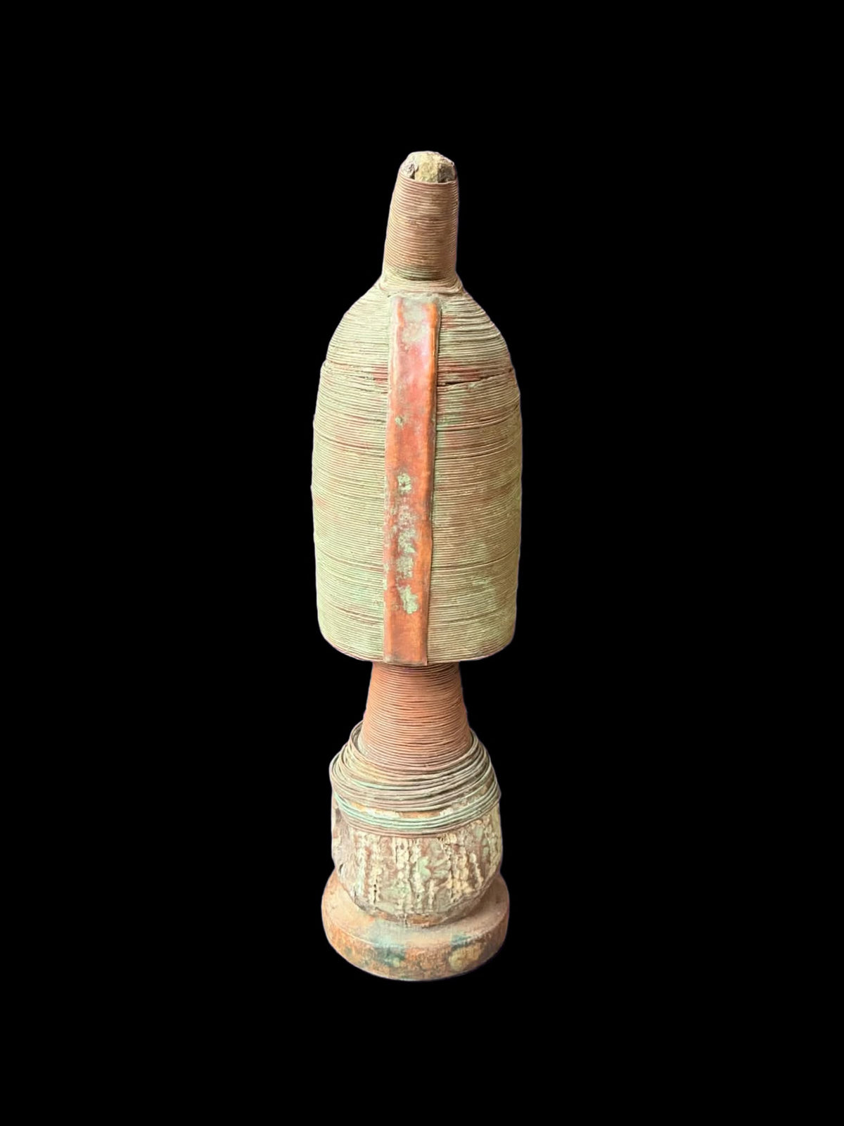 Kota Mahongwe Reliquary Guardian Figure Copper Wire Wood Gabon African Art 22 in