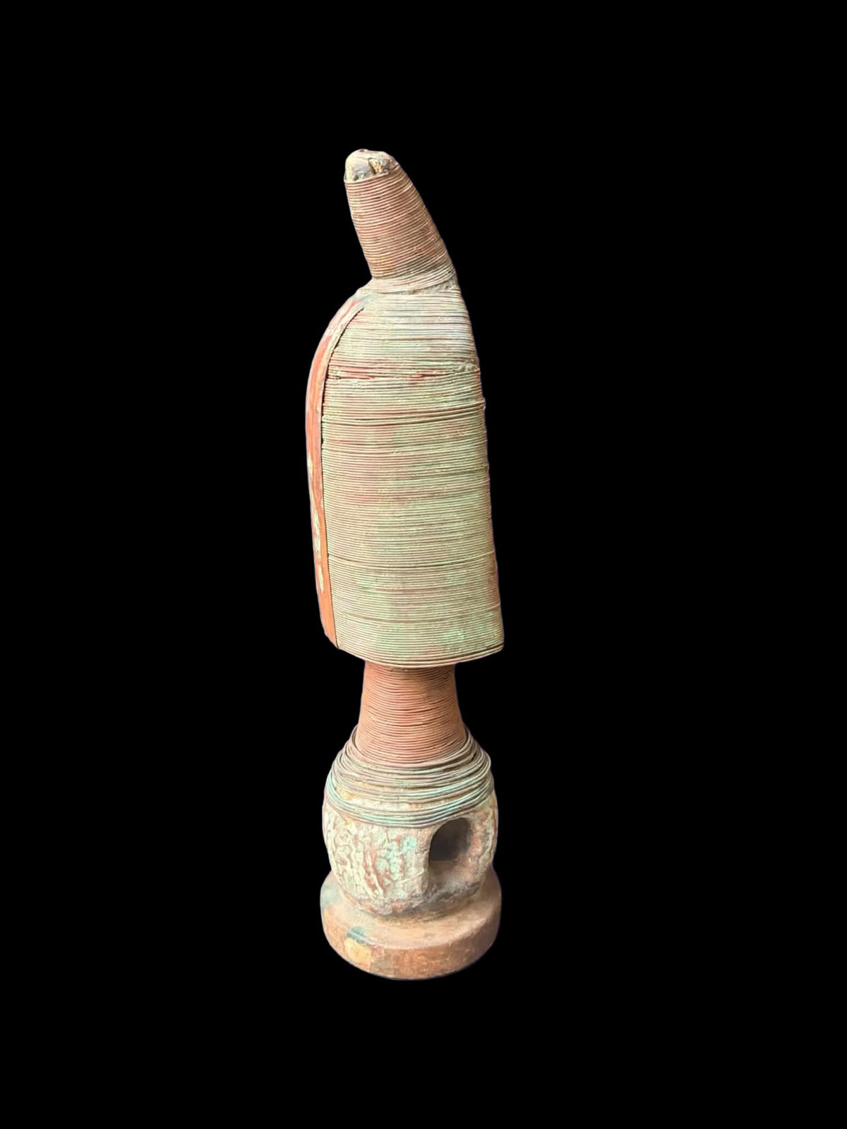 Kota Mahongwe Reliquary Guardian Figure Copper Wire Wood Gabon African Art 22 in