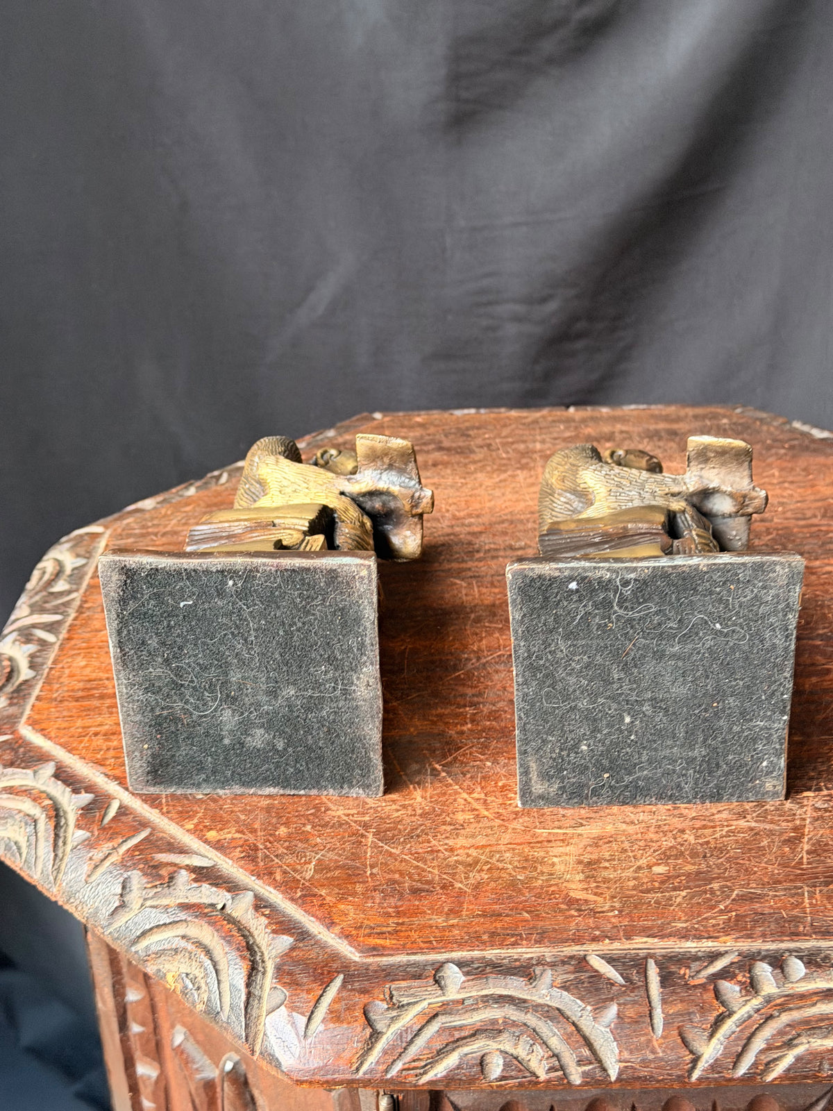 Brass Monkey Bookends Pair Darwin Thinking Chimpanzee Reading Books 7 in