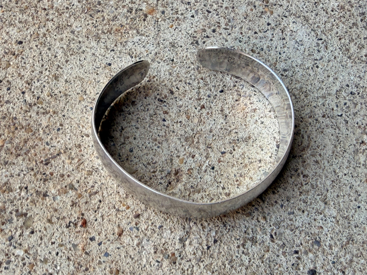 Vintage S. Kirk & Son Sterling Silver Cuff Bracelet Monogram LJH 1977 19.8g