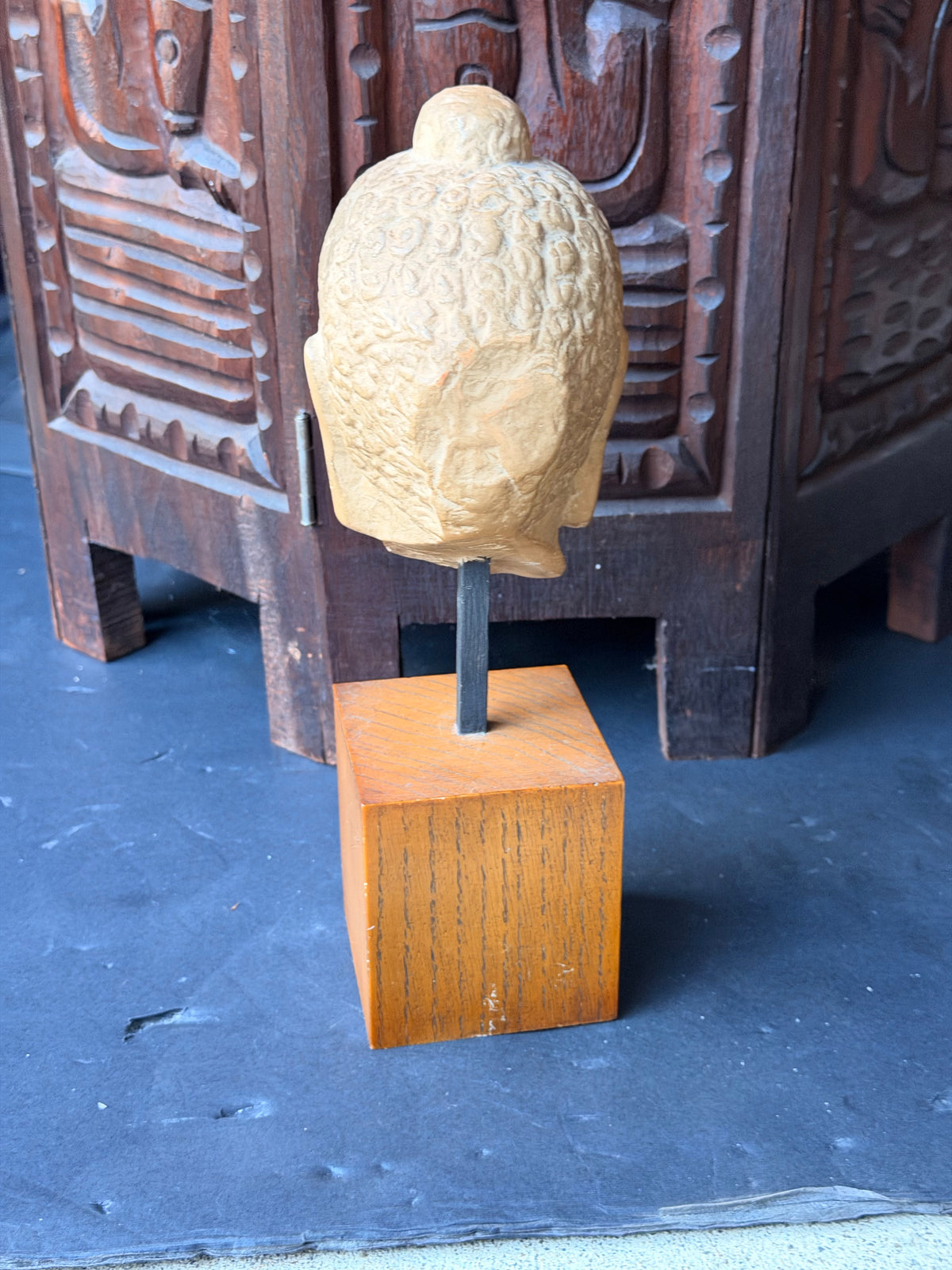 Musee du Louvre Ateliers de Moulage Gupta Buddha Head Museum Cast on Stand 10.3 in