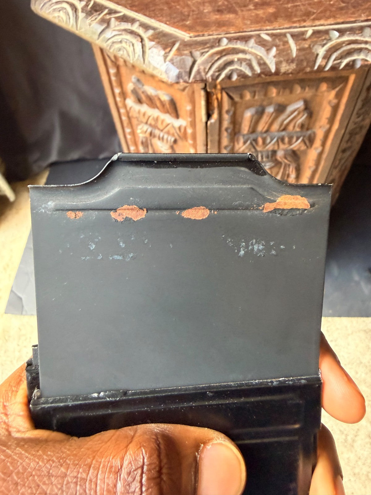 6 Vintage Metal Plate Film Holders Numbered 1-6, Each 5.75 x 3.7 in (14.6 x 9.4 cm)