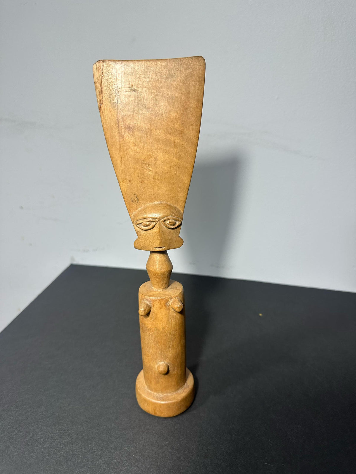 African Wooden Fertility Doll, Akuaba - FANTE Ghana African Tribal Art and Craft. 11 inches