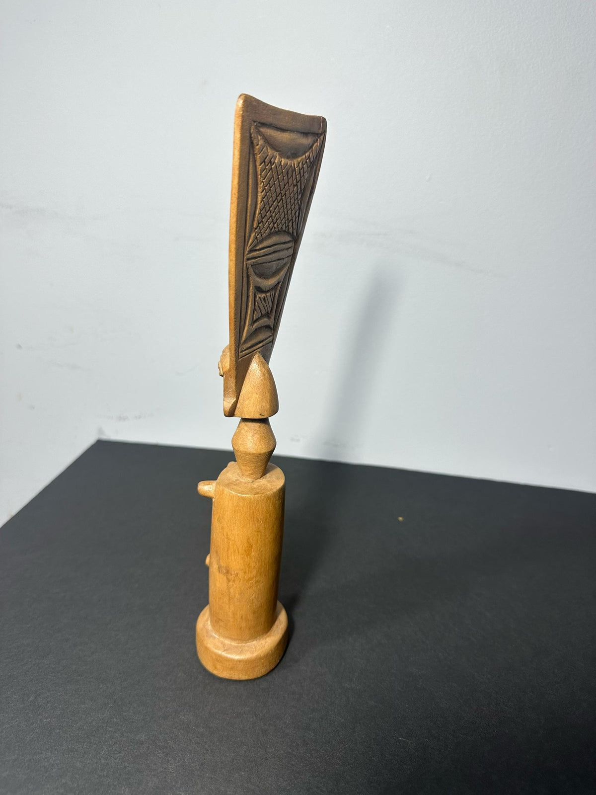 African Wooden Fertility Doll, Akuaba - FANTE Ghana African Tribal Art and Craft. 11 inches