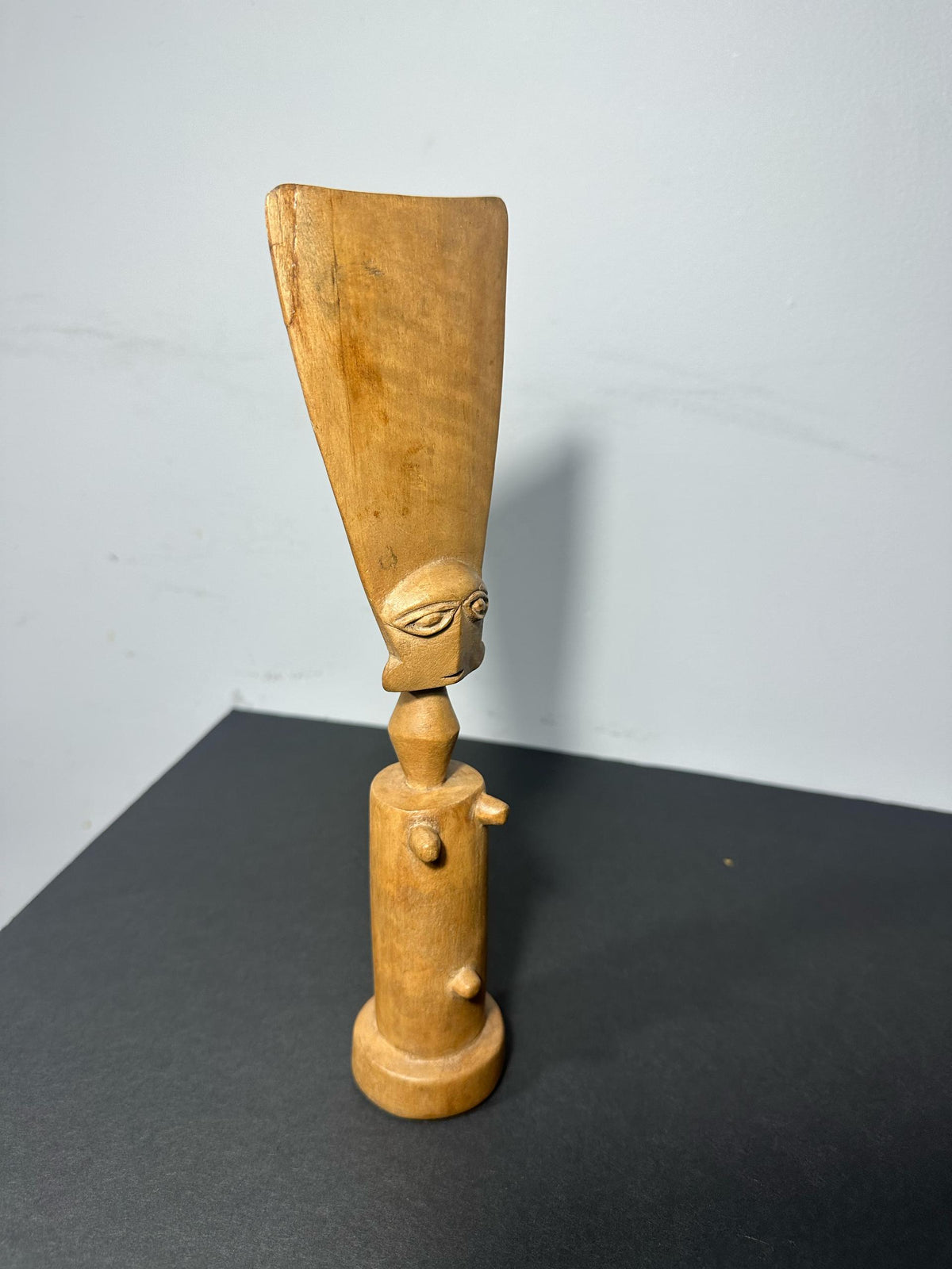 African Wooden Fertility Doll, Akuaba - FANTE Ghana African Tribal Art and Craft. 11 inches