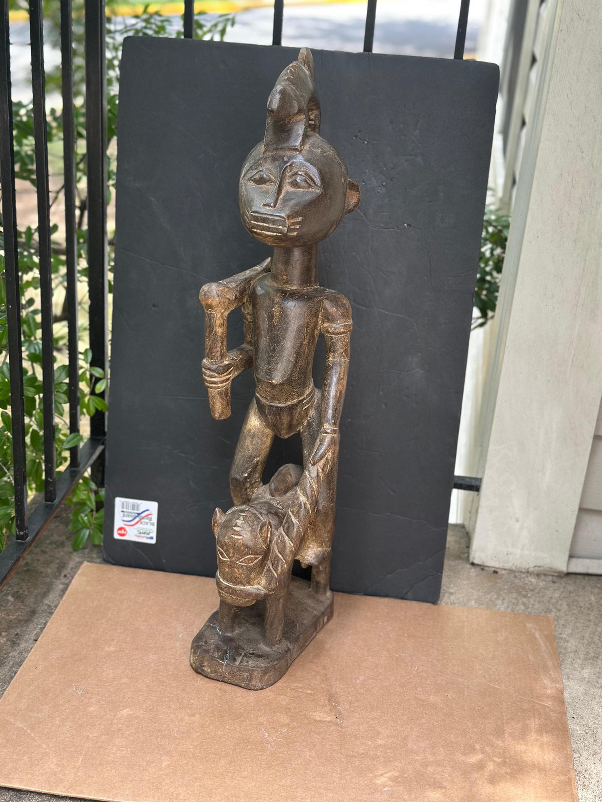 Senufo (Côte d'Ivoire/Mali) Poro Society Equestrian Figure-Hand Carved Wood- 30"