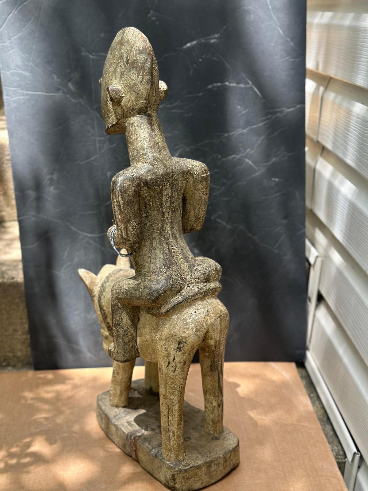 Magnificent Dogon (Mali) Equestrian Ancestral Figure - Hand Carved Wood - 25" Tall