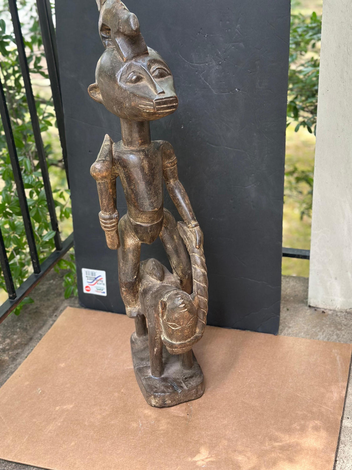 Senufo (Côte d'Ivoire/Mali) Poro Society Equestrian Figure-Hand Carved Wood- 30"