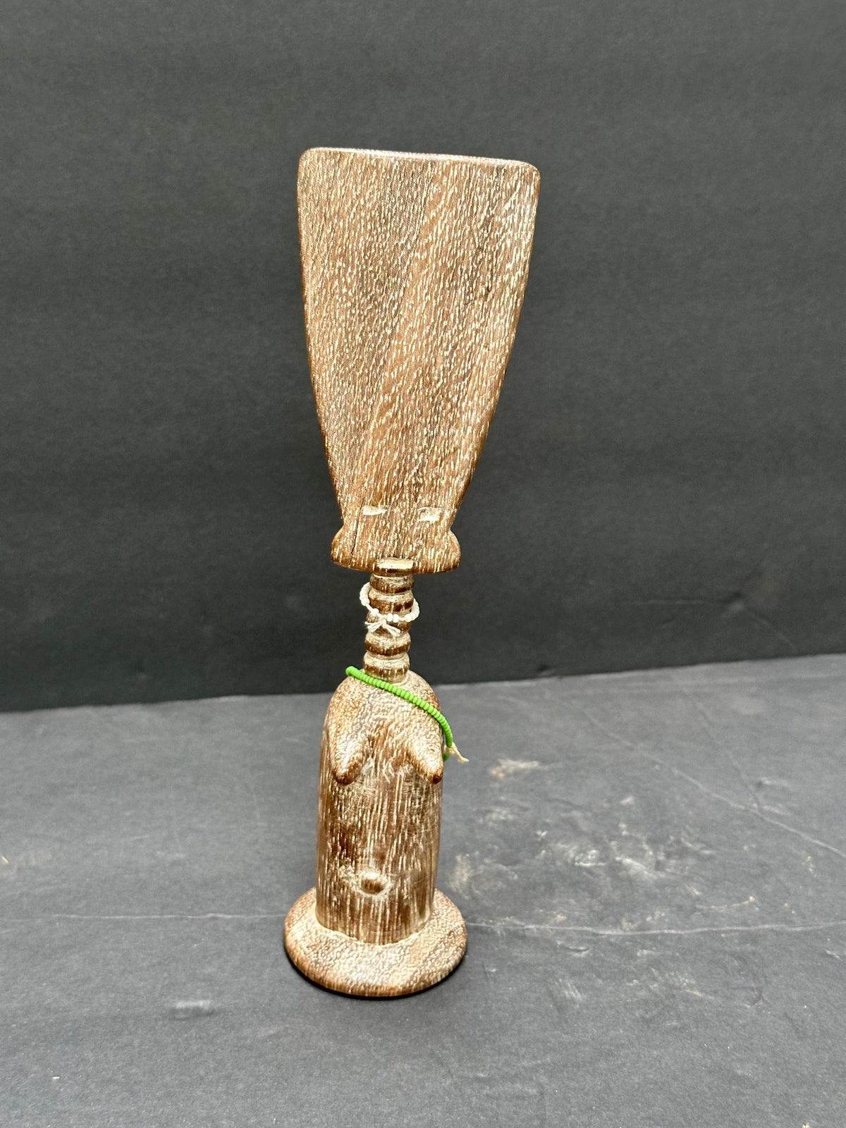 Vintage Fante Akua'ba Doll - Hand-Carved Wooden Figure from Ghana 8 inches