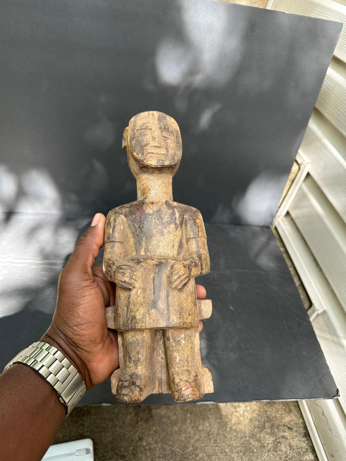 Vintage Adan Aklama Figure - Seated Carving from Ghana/Togo 11.5” | African Tribal Art Decor