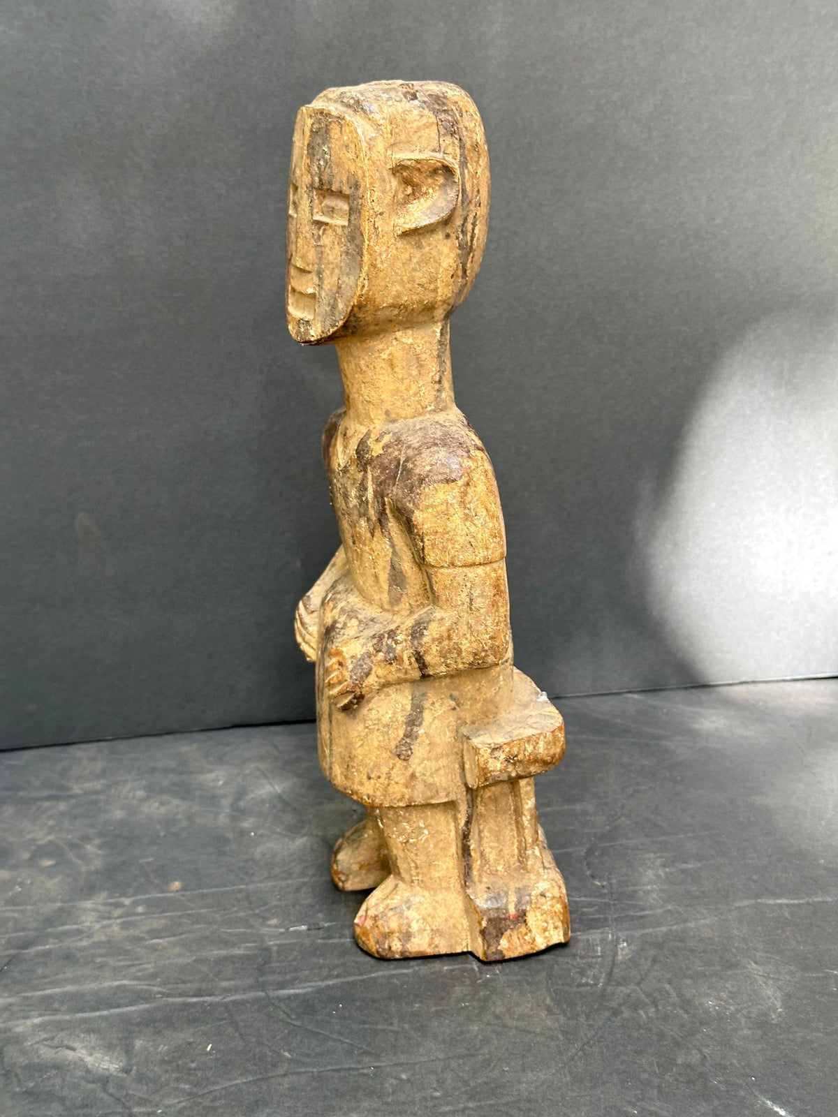 Vintage Adan Aklama Figure - Seated Carving from Ghana/Togo 11.5” | African Tribal Art Decor