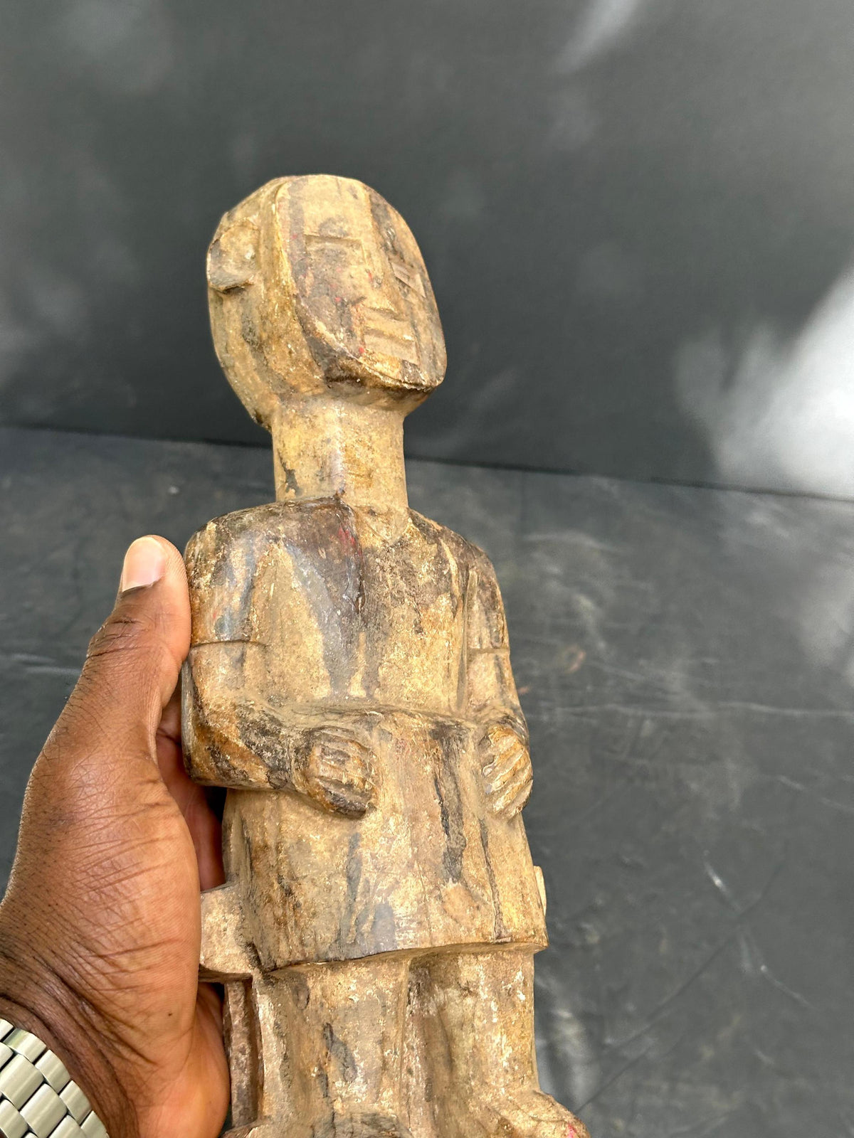 Vintage Adan Aklama Figure - Seated Carving from Ghana/Togo 11.5” | African Tribal Art Decor