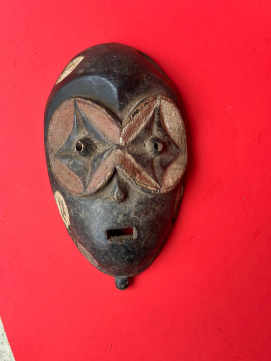 Vintage Bembe Tribal Mask - 9" Hand-Carved Wood | African Tribal Art Decor