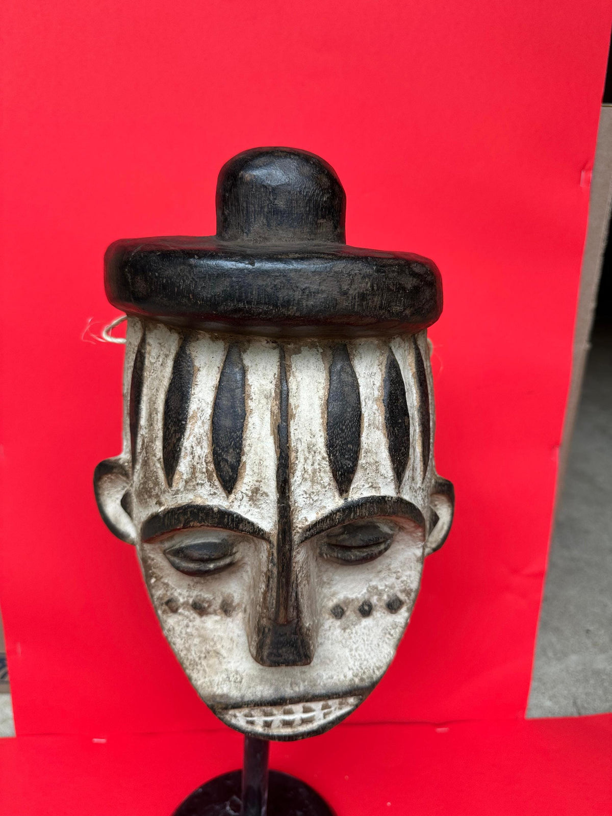 Fang Portrait Mask Carved Wood Gabon Cameroon African Tribal Art 12x7x4"