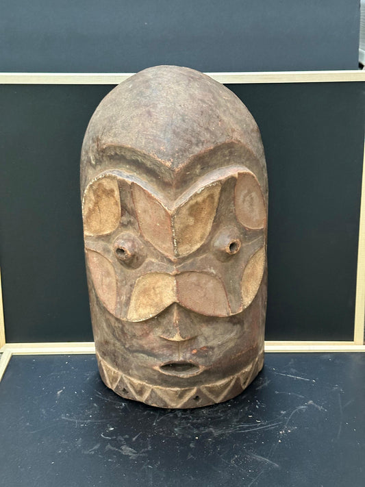 Vintage Bembe DR Congo Wooden Mask - 17" Ritual Artifact | African Tribal Art Decor