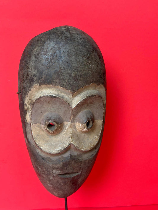 Vintage Bembe Tribal Mask - 12" Hand-Carved Wood | African Tribal Art Decor
