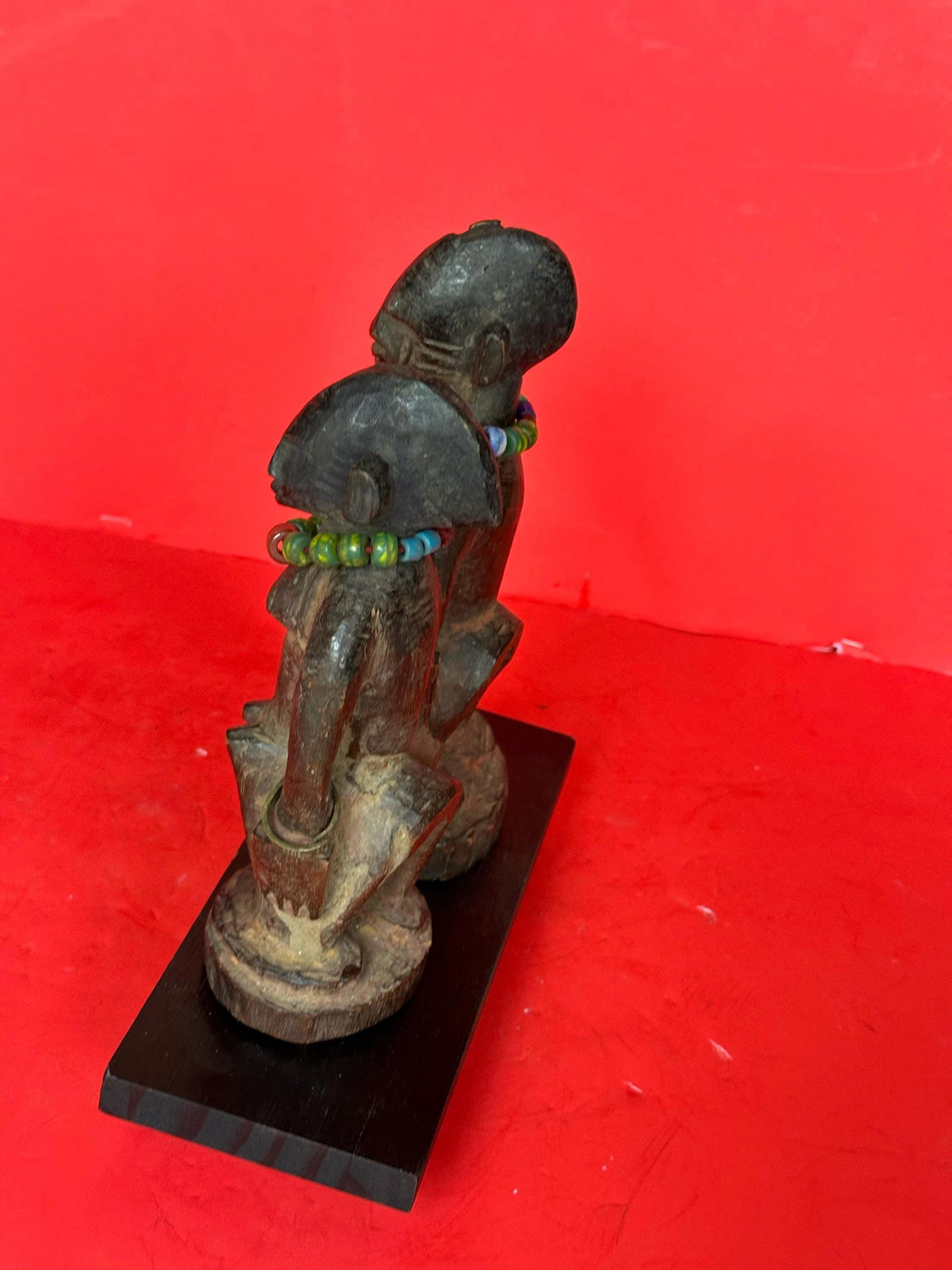 Vintage Yoruba 'Ere Ibeji' Twin Figures - Male & Female Pair on Custom Stand