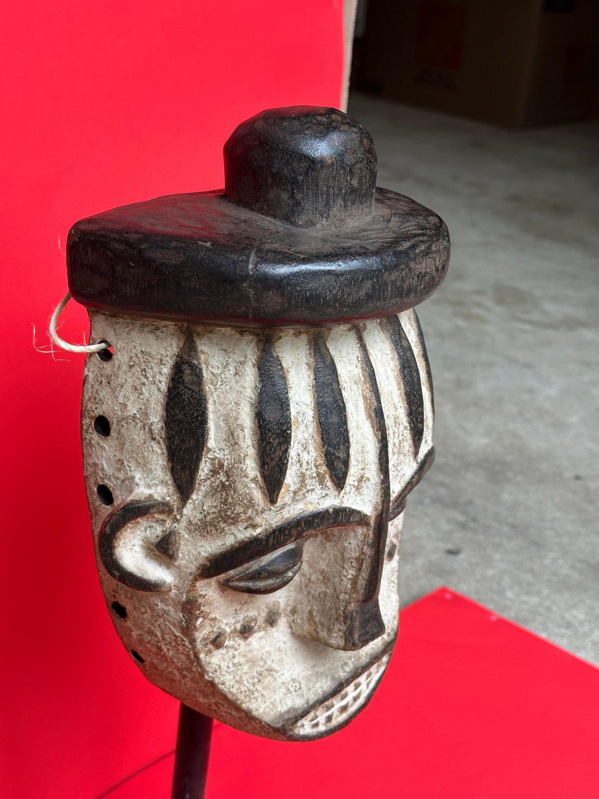 Fang Portrait Mask Carved Wood Gabon Cameroon African Tribal Art 12x7x4"