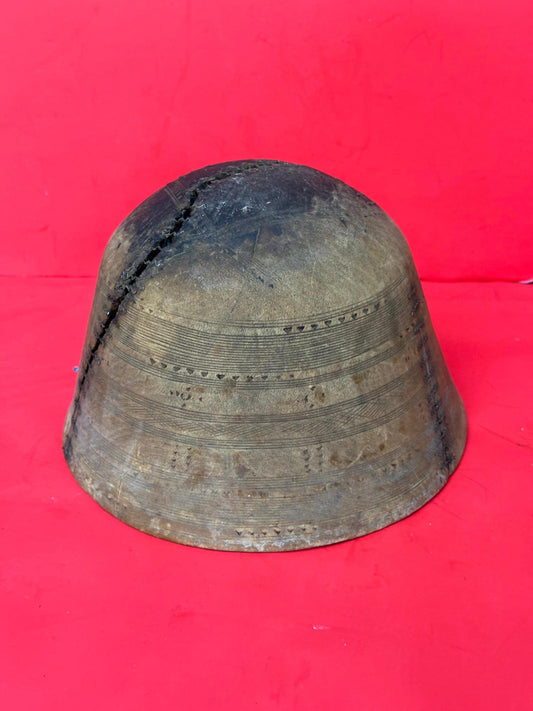 Vintage Fulani Milk Bowl (Tummude) with Primitive Wire Repair (10.5") | African Tribal Art Decor