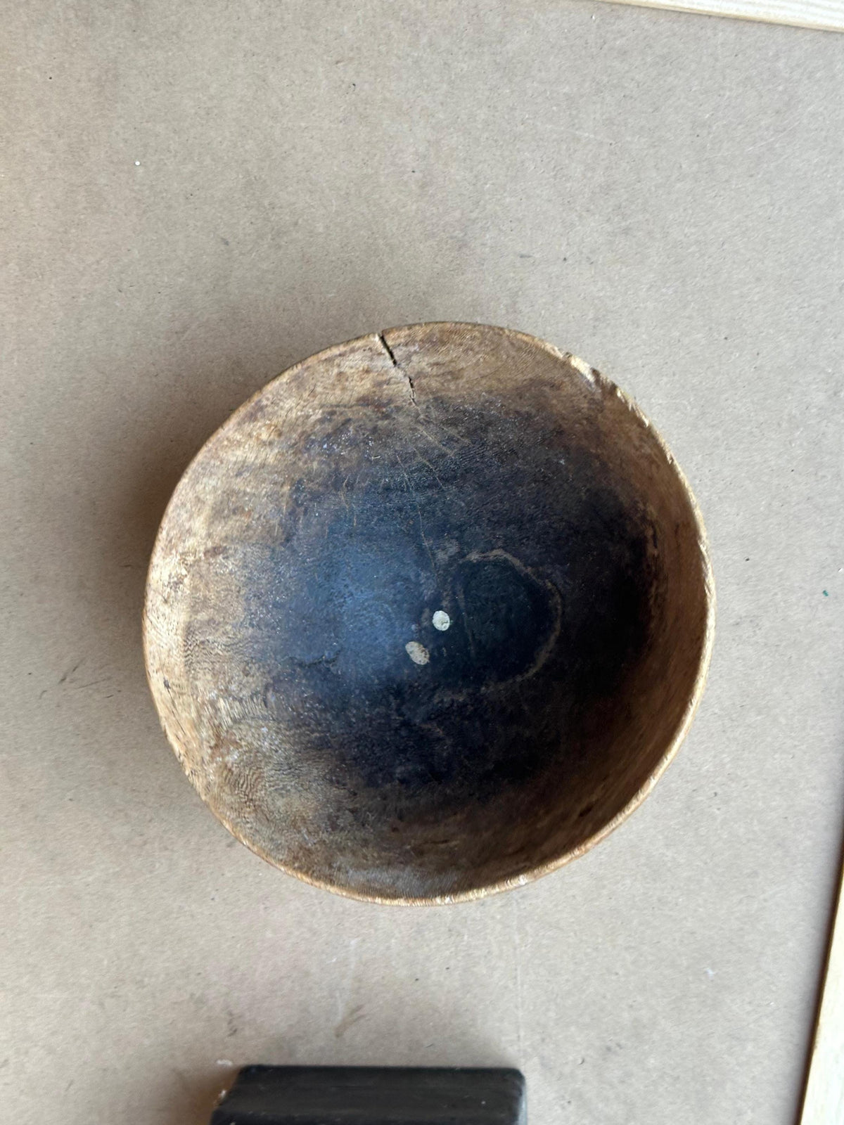 Vintage Fulani Milk Bowl (Tummude) - Spotted Patina (7" Diameter) | African Tribal Art Decor