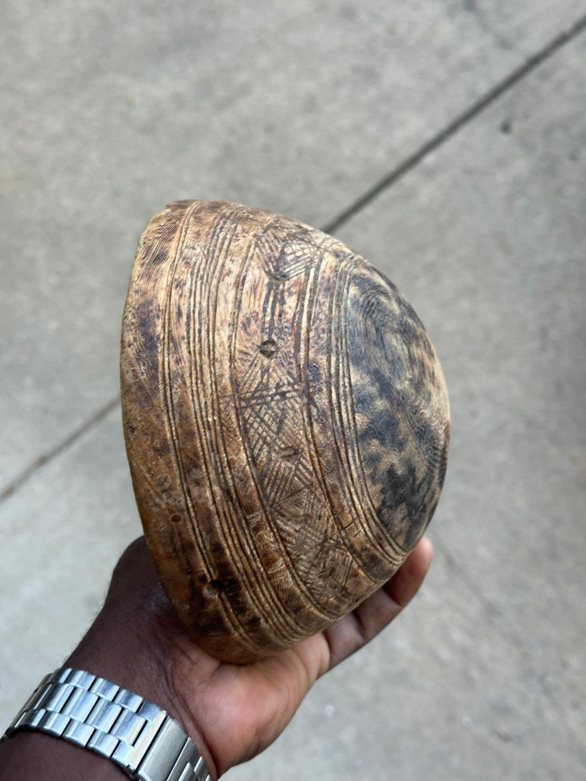 Vintage Fulani Milk Bowl (Tummude) - Spotted Patina (7" Diameter) | African Tribal Art Decor