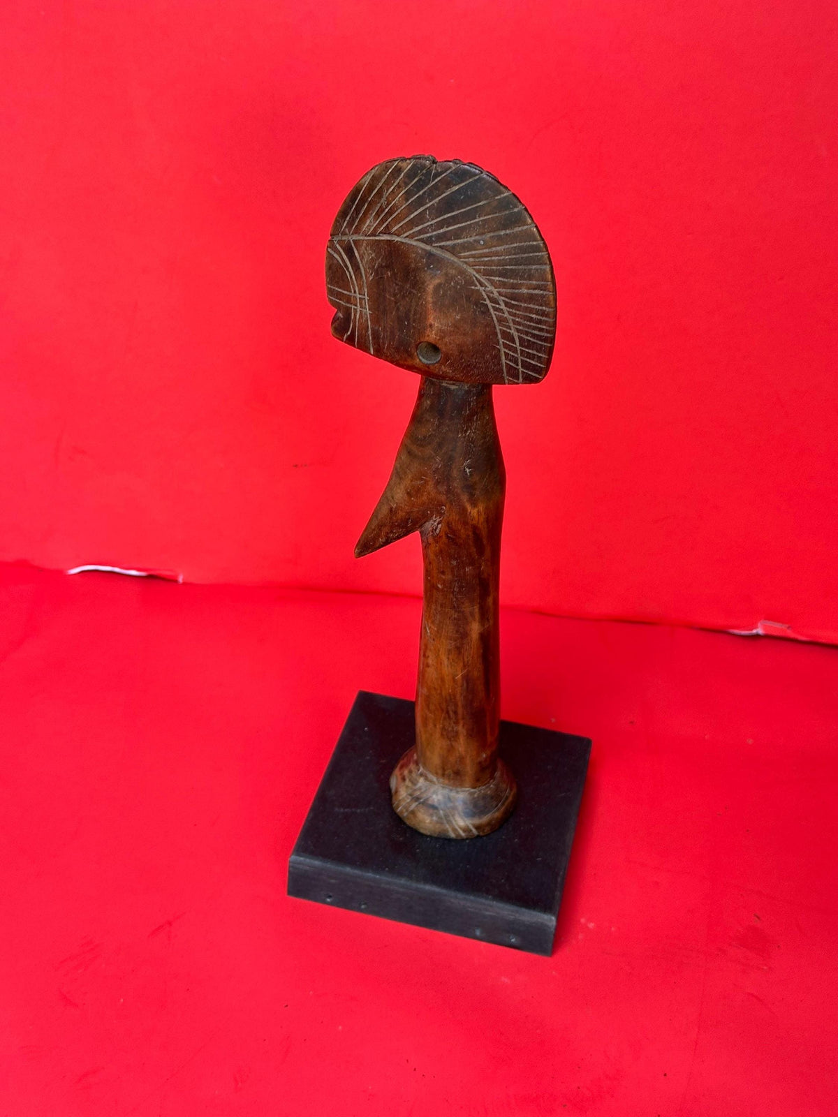 Vintage Mossi Biiga Fertility Doll Carved Wood Burkina Faso Tribal Art 9"