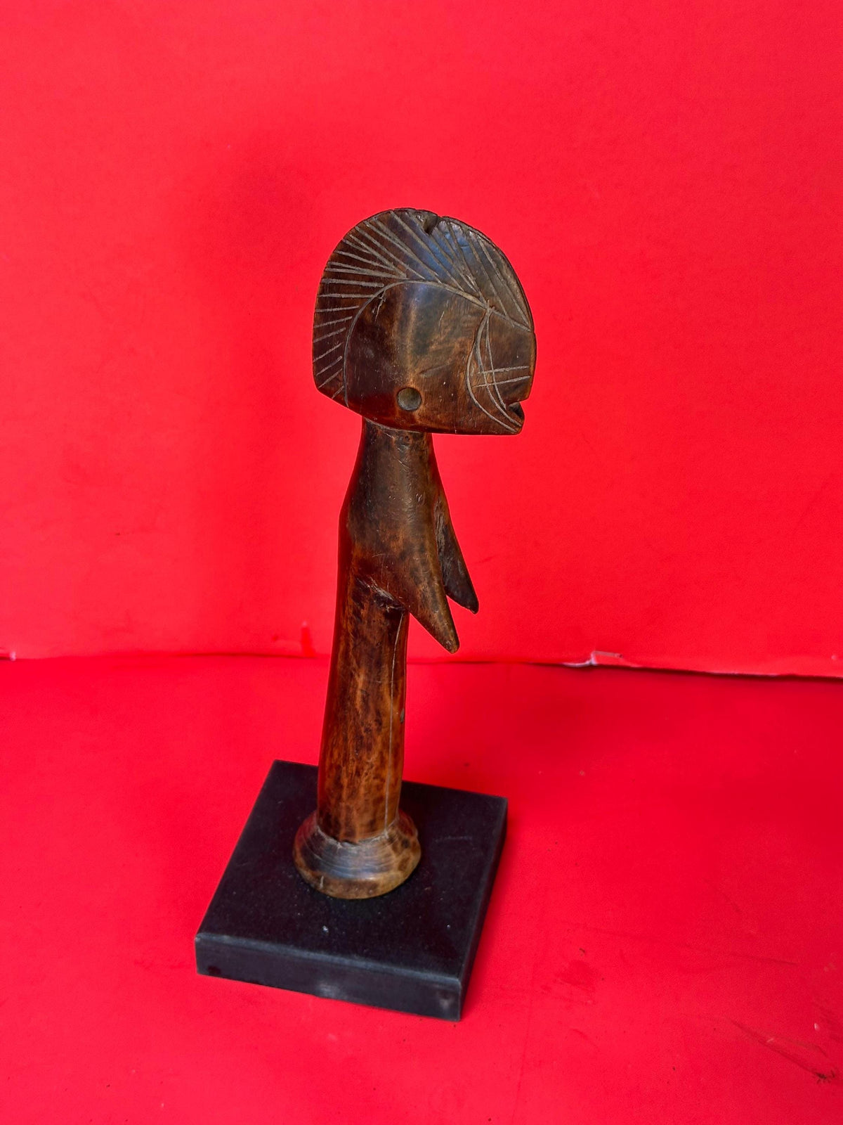 Vintage Mossi Biiga Fertility Doll Carved Wood Burkina Faso Tribal Art 9"