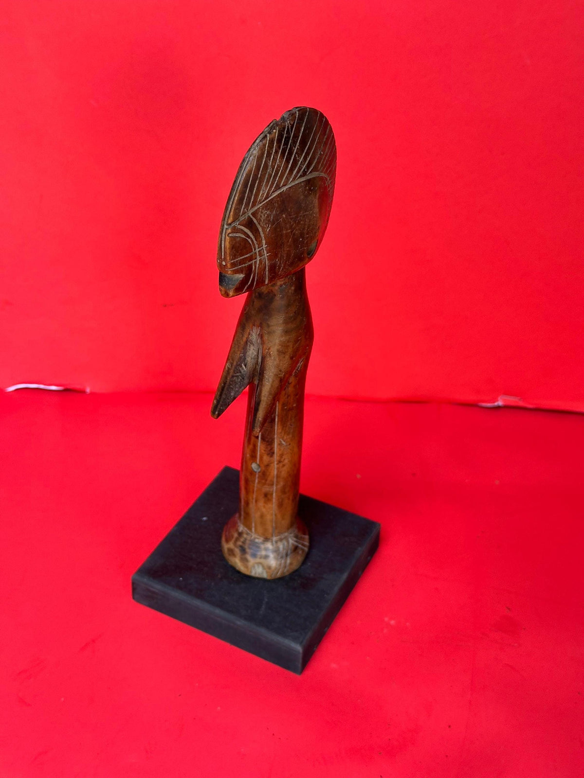 Vintage Mossi Biiga Fertility Doll Carved Wood Burkina Faso Tribal Art 9"